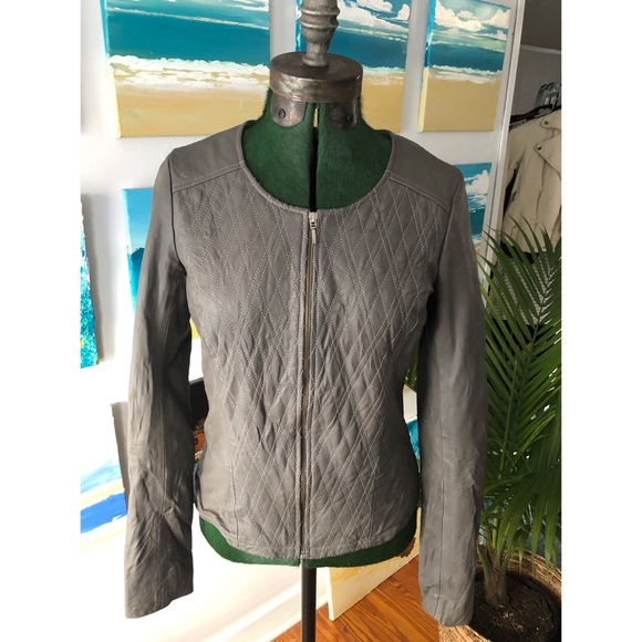 hinge Jackets & Blazers - HINGE QUILTED LEATHER JACKET